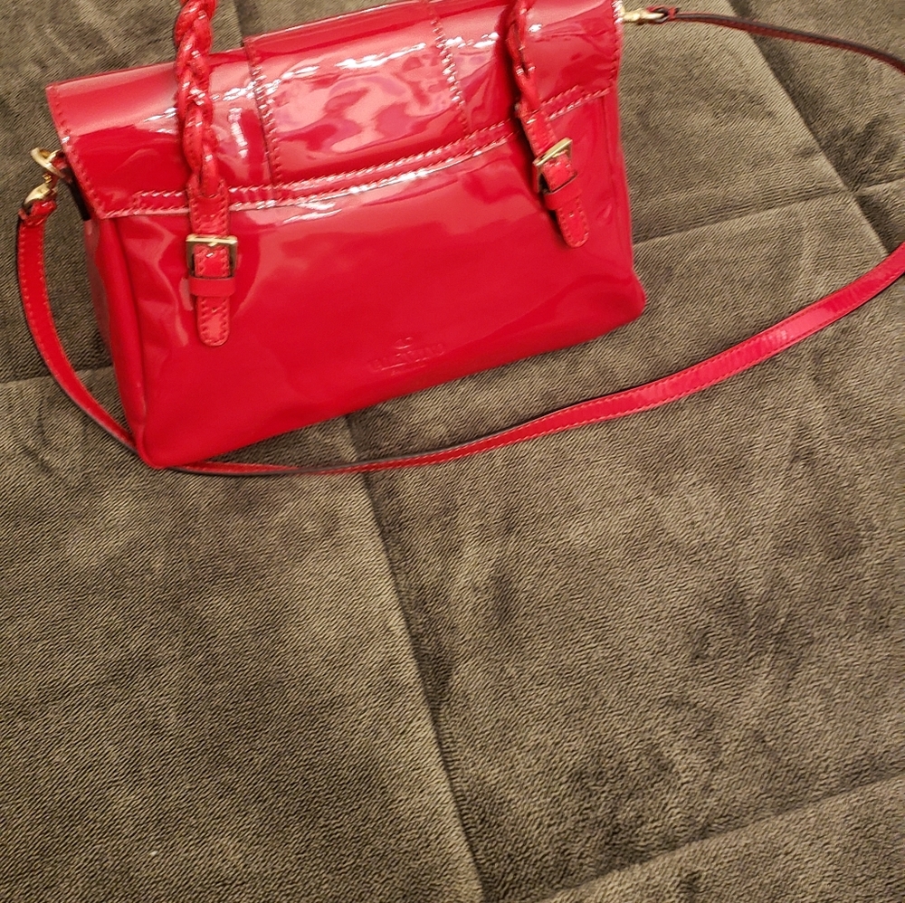 Valentino RED lacquer histore bag circa 2010 - Picture 6 of 15